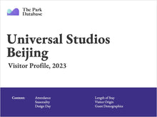 Load image into Gallery viewer, Universal Studios Beijing Attendance Profile &amp; Demographics (2023)